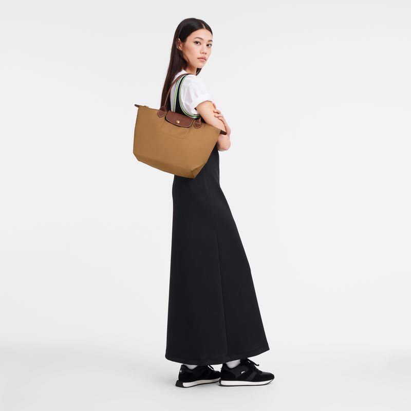Women Longchamp Le Pliage Original M Tote Bag Brown | Ireland-978HLWVEB