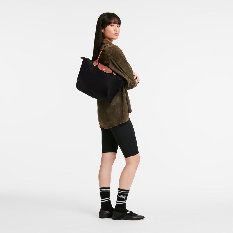 Women Longchamp Le Pliage Original M Tote Bag Black | Ireland-916LXWSPM