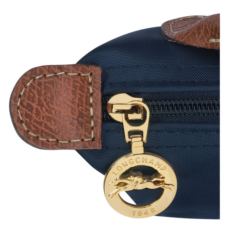 Women Longchamp Le Pliage Original With Handle Pouch Navy | Ireland-920LRABQZ