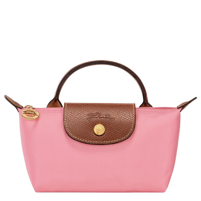 Women Longchamp Le Pliage Original With Handle Pouch Pink | Ireland-204LUPZBX