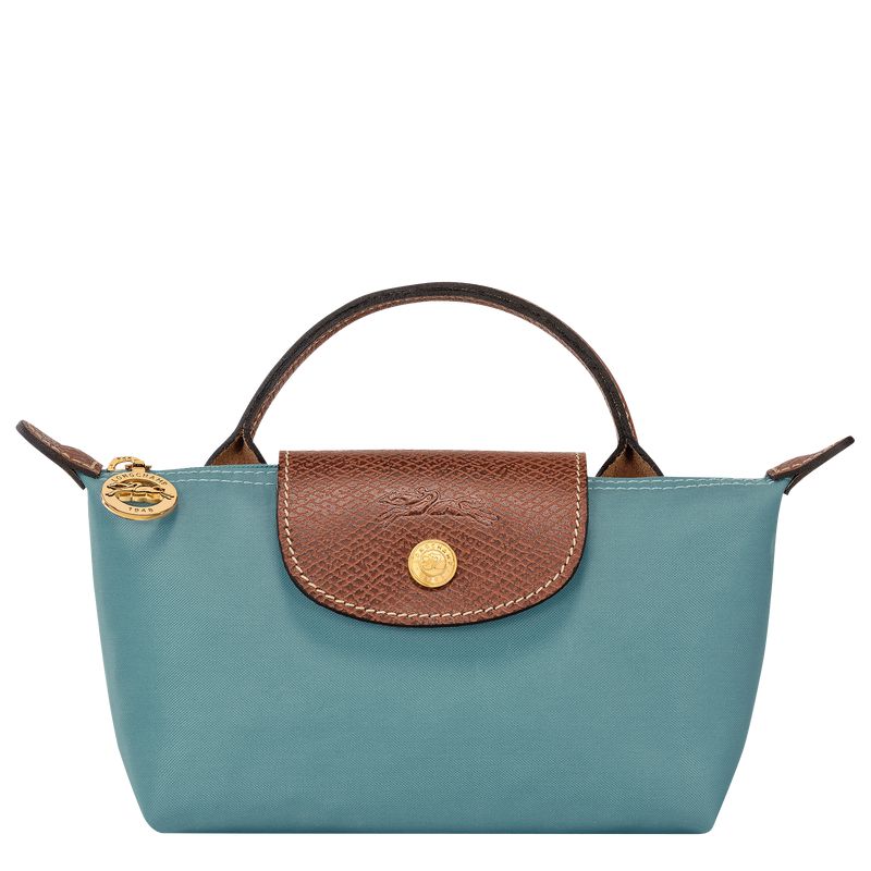 Women Longchamp Le Pliage Original With Handle Pouch Blue | Ireland-091BYEVMA