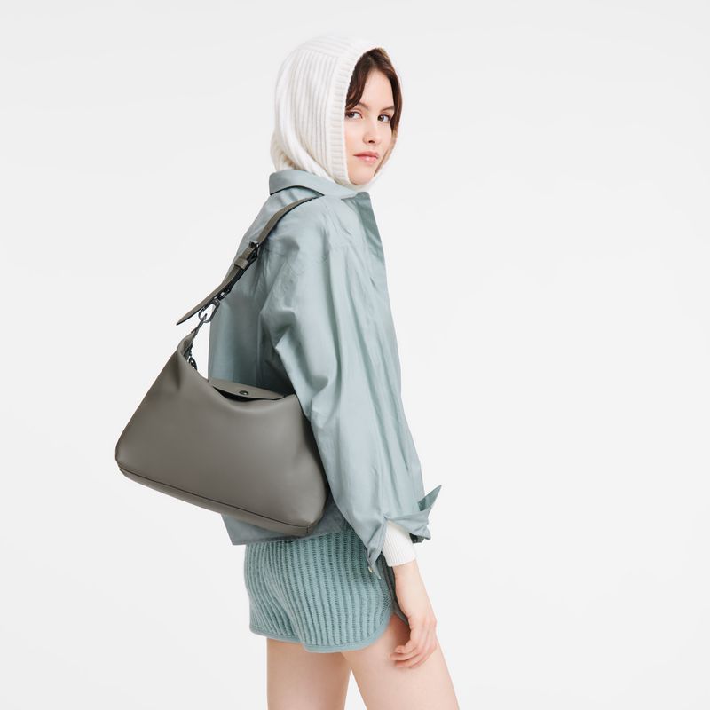 Women Longchamp Le Pliage Xtra M Hobo Bag Grey | Ireland-352QHVIUR
