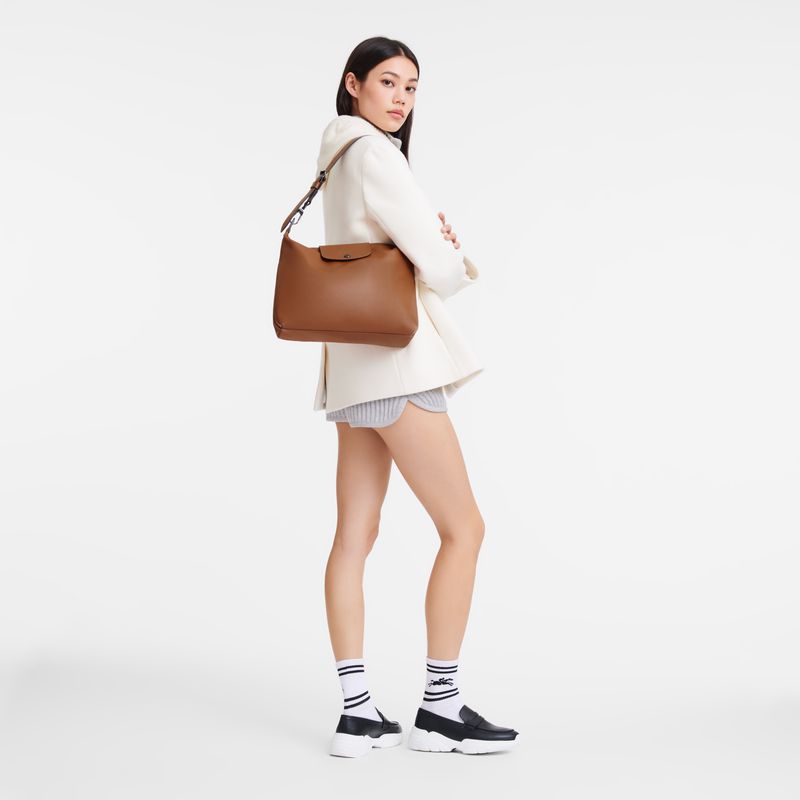 Women Longchamp Le Pliage Xtra M Hobo Bag Brown | Ireland-519PSVGZF