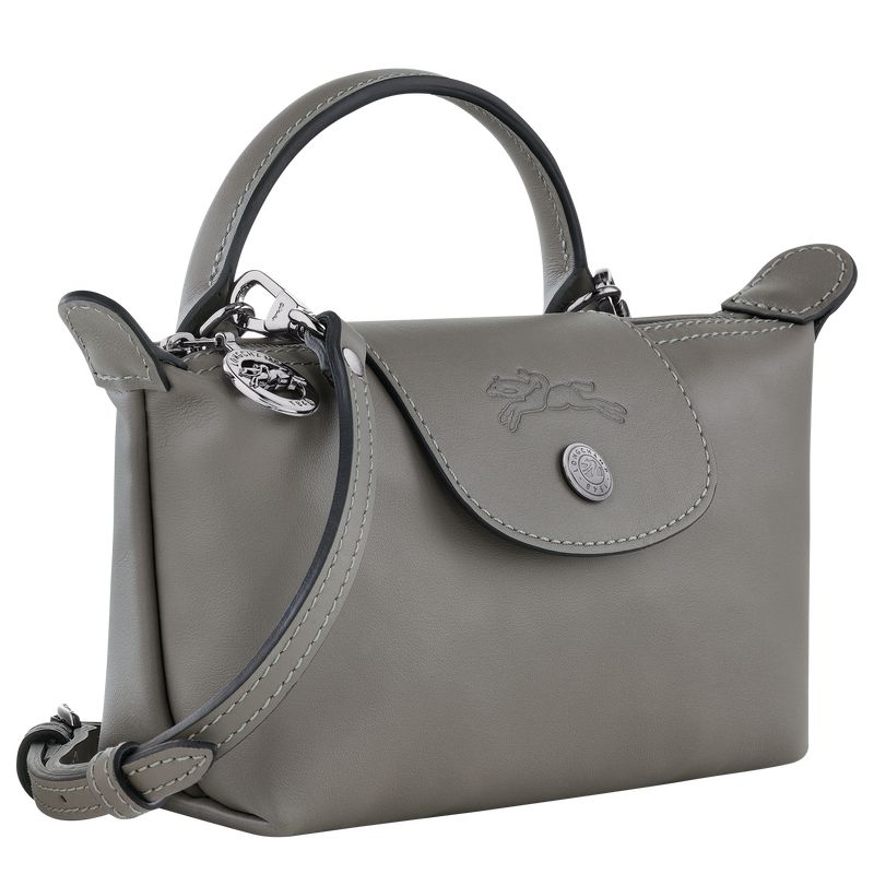 Women Longchamp Le Pliage Xtra Xs Pouch Grey | Ireland-602JATBMR