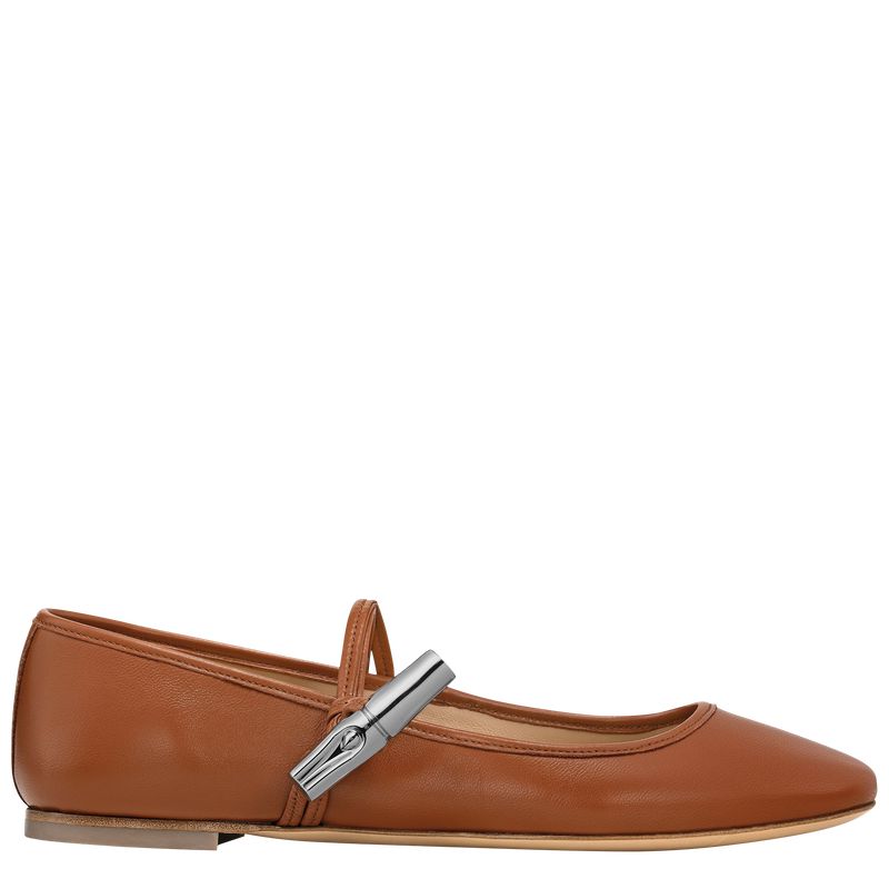 Women Longchamp Le Roseau Ballerinas Brown | Ireland-583CUPRFH