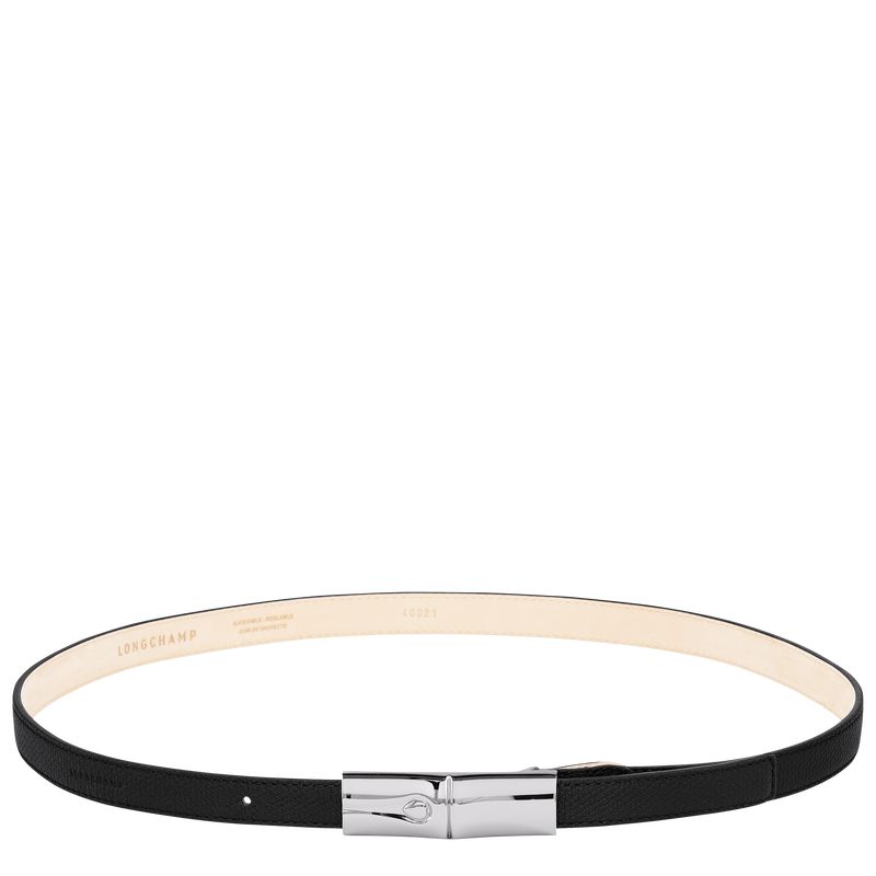 Women Longchamp Le Roseau Belt Black | Ireland-376EPLIXM
