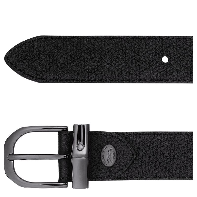 Women Longchamp Le Roseau Belt Black | Ireland-506EYZMUC