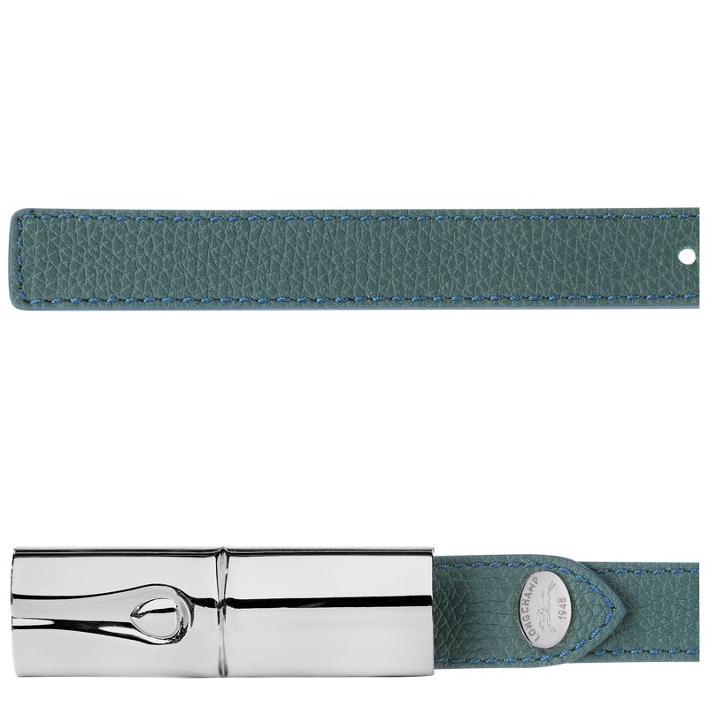 Women Longchamp Le Roseau Belt Blue Green | Ireland-057XQOMEZ