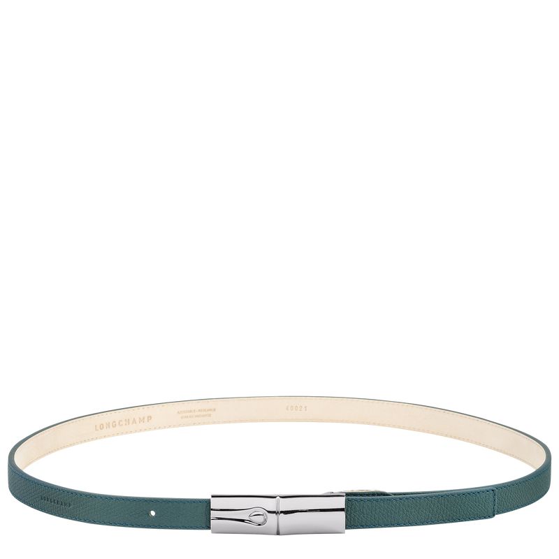 Women Longchamp Le Roseau Belt Blue Green | Ireland-057XQOMEZ