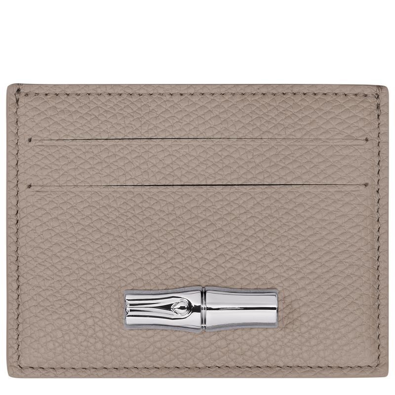 Women Longchamp Le Roseau Card Holder Beige | Ireland-792WZXBJH