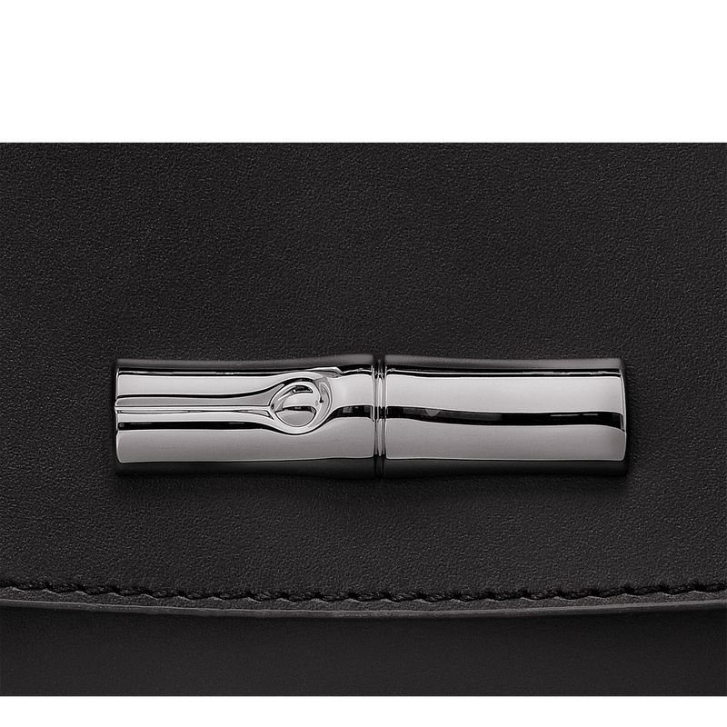 Women Longchamp Le Roseau Clutch Black | Ireland-561CEHUTK
