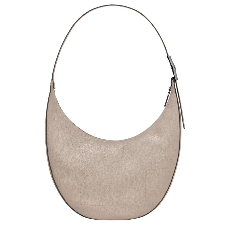 Women Longchamp Le Roseau Essential L Crossbody Bag Beige | Ireland-598YFEAVB