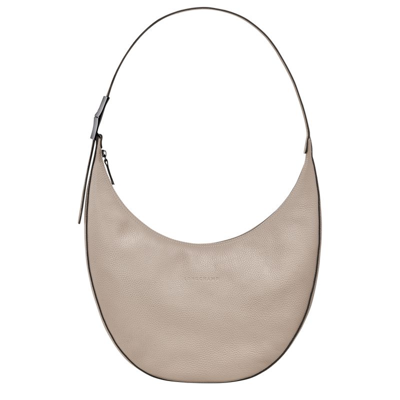 Women Longchamp Le Roseau Essential L Crossbody Bag Beige | Ireland-598YFEAVB