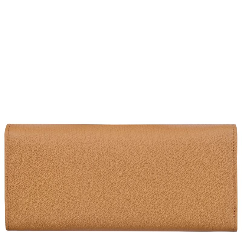 Women Longchamp Le Roseau Flap Wallet Brown | Ireland-584FLBWHA