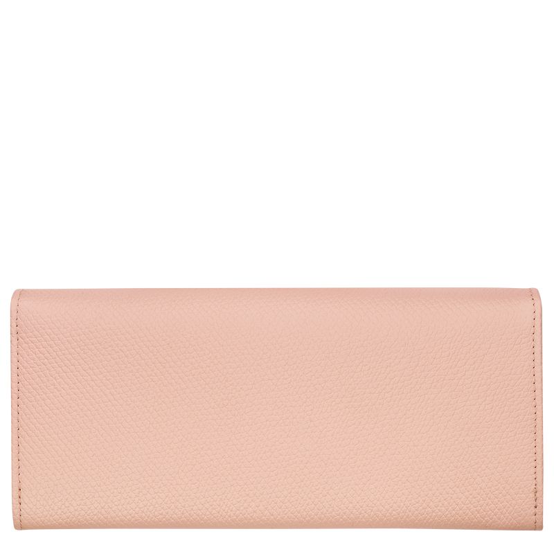 Women Longchamp Le Roseau Flap Wallet Rose | Ireland-705PKWDXL