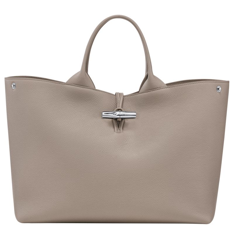 Women Longchamp Le Roseau L Handbag Beige | Ireland-254EBFQTN