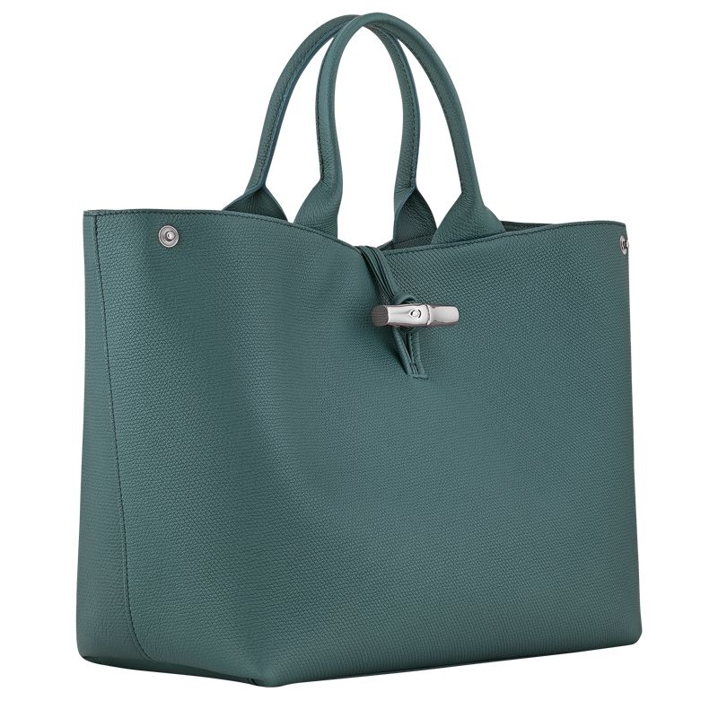 Women Longchamp Le Roseau L Handbag Blue Green | Ireland-817IUNXDQ