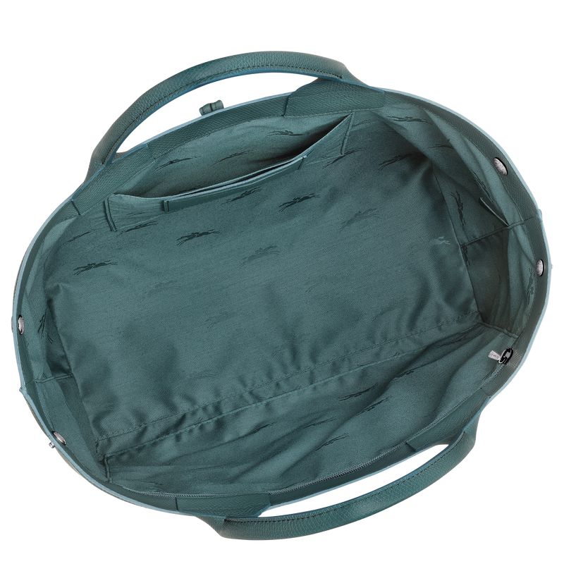 Women Longchamp Le Roseau L Handbag Blue Green | Ireland-817IUNXDQ