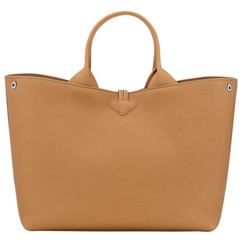 Women Longchamp Le Roseau L Handbag Brown | Ireland-962UKPODM