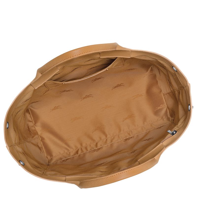 Women Longchamp Le Roseau L Handbag Brown | Ireland-962UKPODM