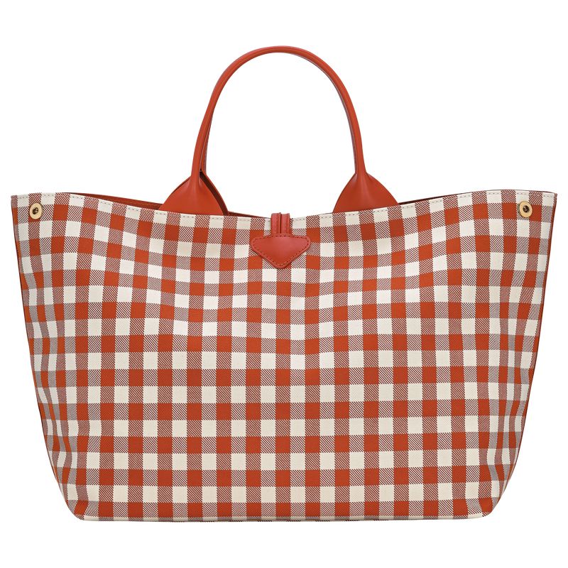 Women Longchamp Le Roseau L Handbag Orange | Ireland-063YSGJVC