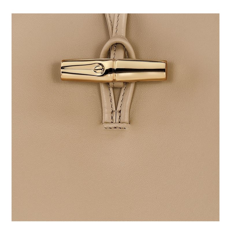 Women Longchamp Le Roseau M Hobo Bag Beige | Ireland-950CBZEHA