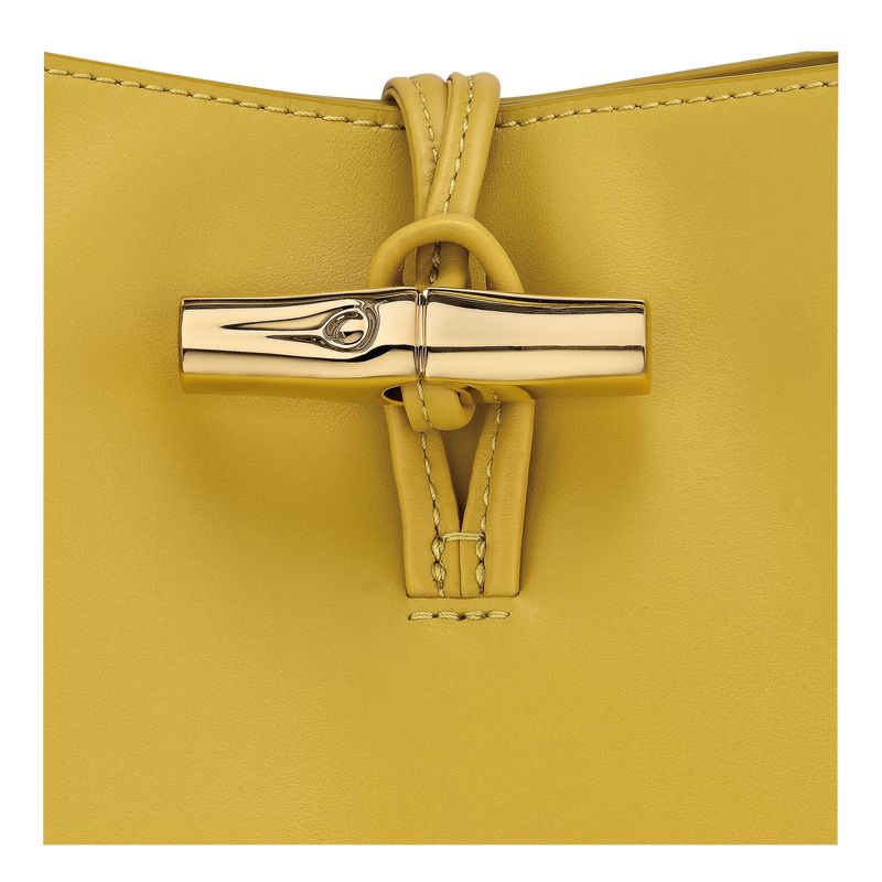 Women Longchamp Le Roseau M Hobo Bag Yellow | Ireland-128JQSKAT