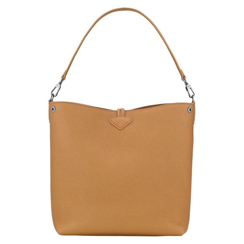 Women Longchamp Le Roseau M Shoulder Bag Shoulder Bag Brown | Ireland-219BJTKSZ