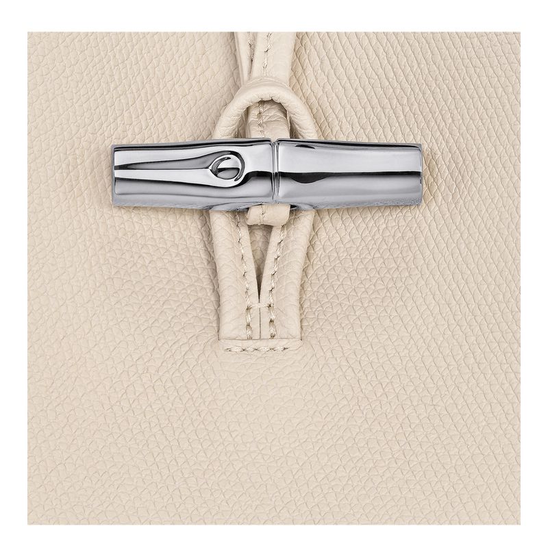 Women Longchamp Le Roseau M Shoulder Bag Beige | Ireland-357VKLSYI