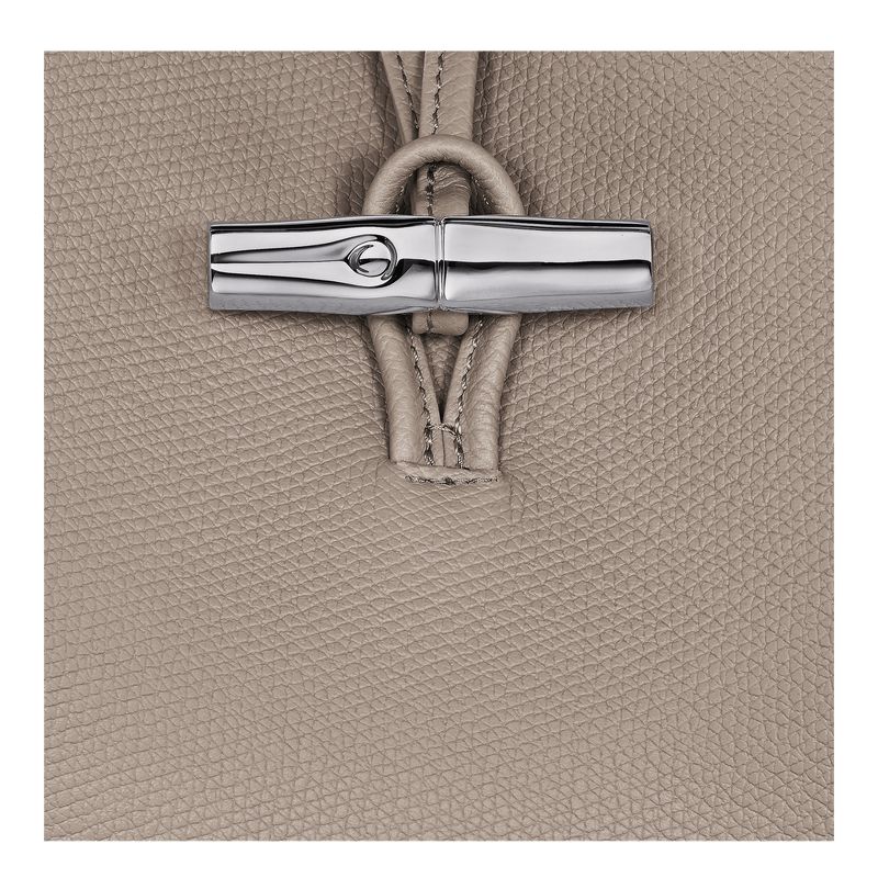 Women Longchamp Le Roseau M Shoulder Bag Beige | Ireland-816FBLRYW