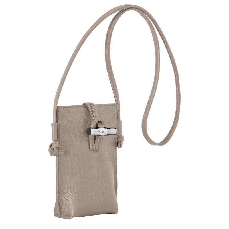 Women Longchamp Le Roseau Phone Case Beige | Ireland-809BYDXGF