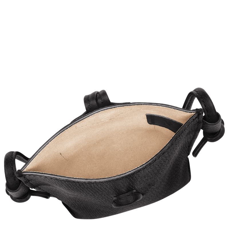 Women Longchamp Le Roseau Phone Case Black | Ireland-209ACZSYQ