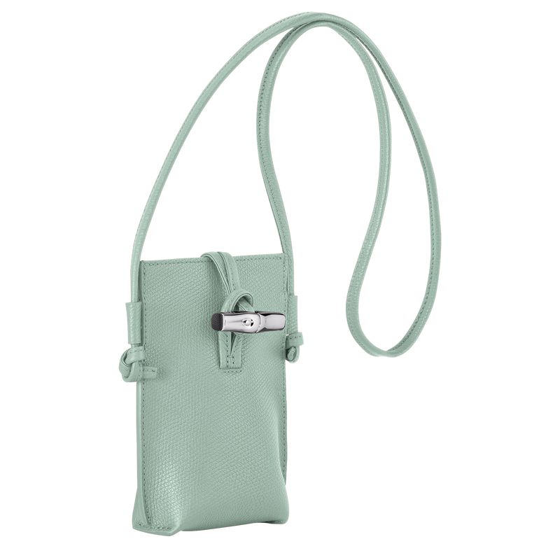 Women Longchamp Le Roseau Phone Case Blue Green | Ireland-058EDPSJR