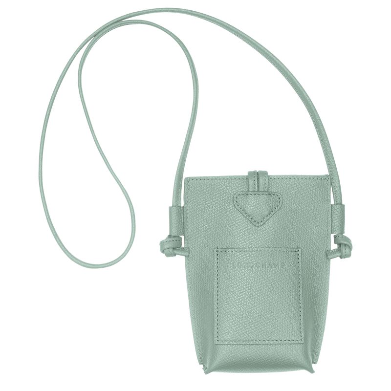 Women Longchamp Le Roseau Phone Case Blue Green | Ireland-058EDPSJR