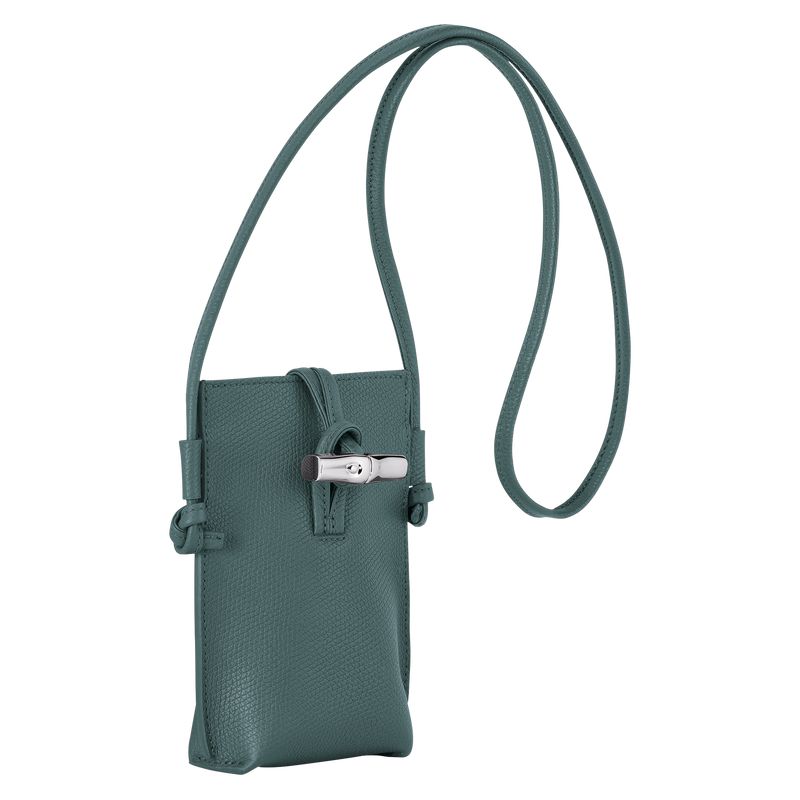 Women Longchamp Le Roseau Phone Case Blue Green | Ireland-654BHJCNX