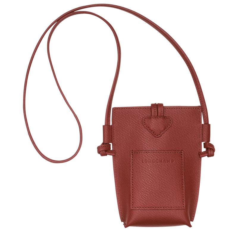 Women Longchamp Le Roseau Phone Case Brown | Ireland-264ZJRVLU