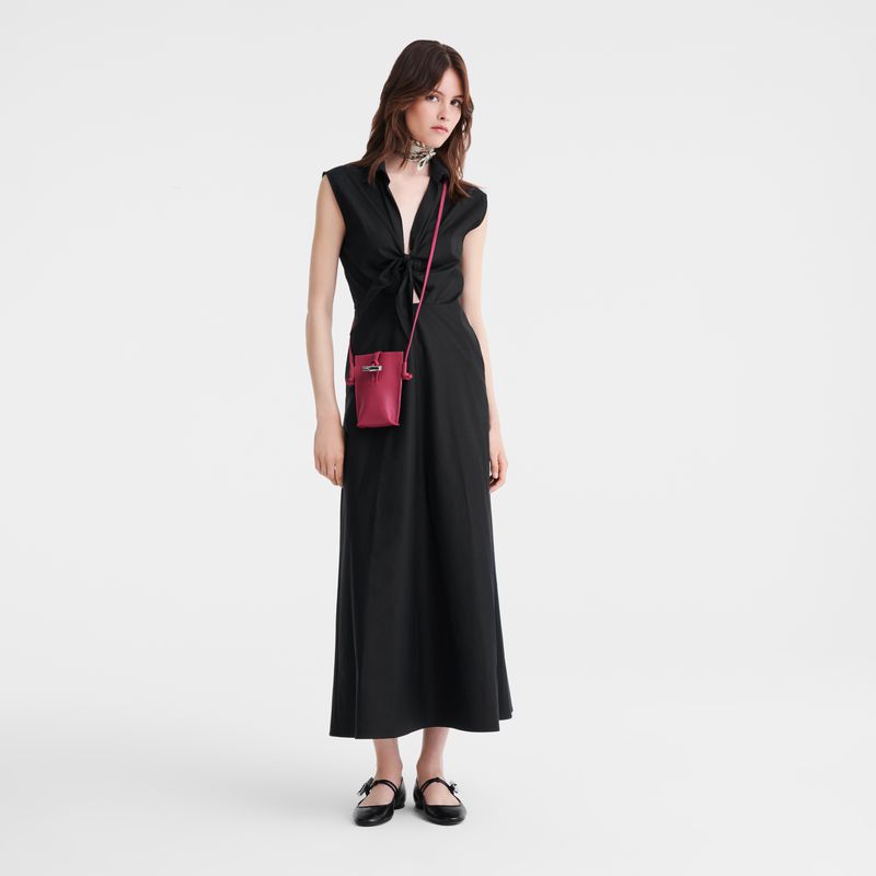 Women Longchamp Le Roseau Phone Case Dark Pink | Ireland-276PSDVOJ