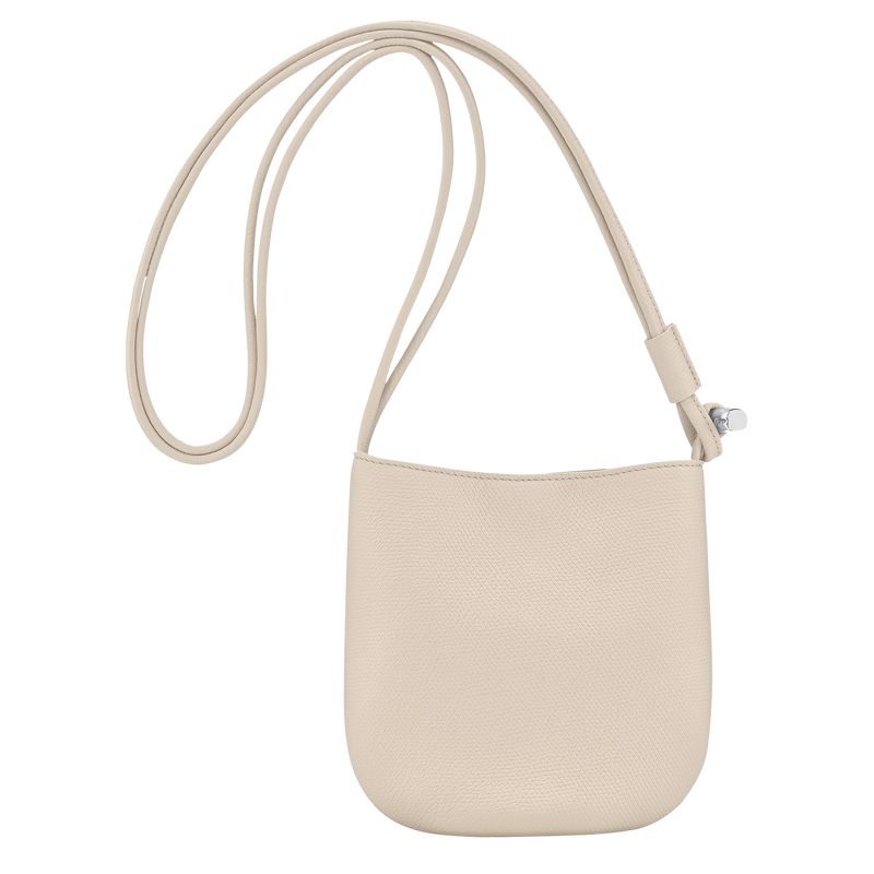 Women Longchamp Le Roseau S Crossbody Bag Beige | Ireland-804TVNSED