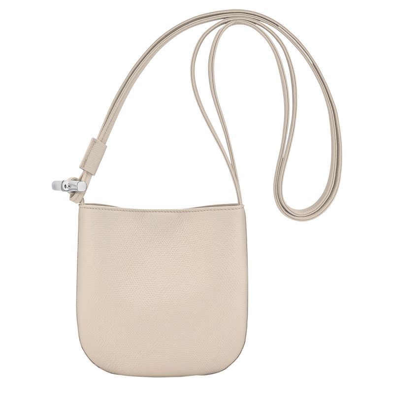 Women Longchamp Le Roseau S Crossbody Bag Beige | Ireland-804TVNSED