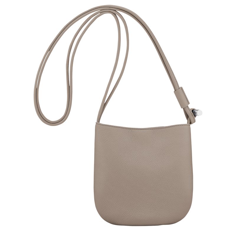 Women Longchamp Le Roseau S Crossbody Bag Beige | Ireland-712DBRFSK