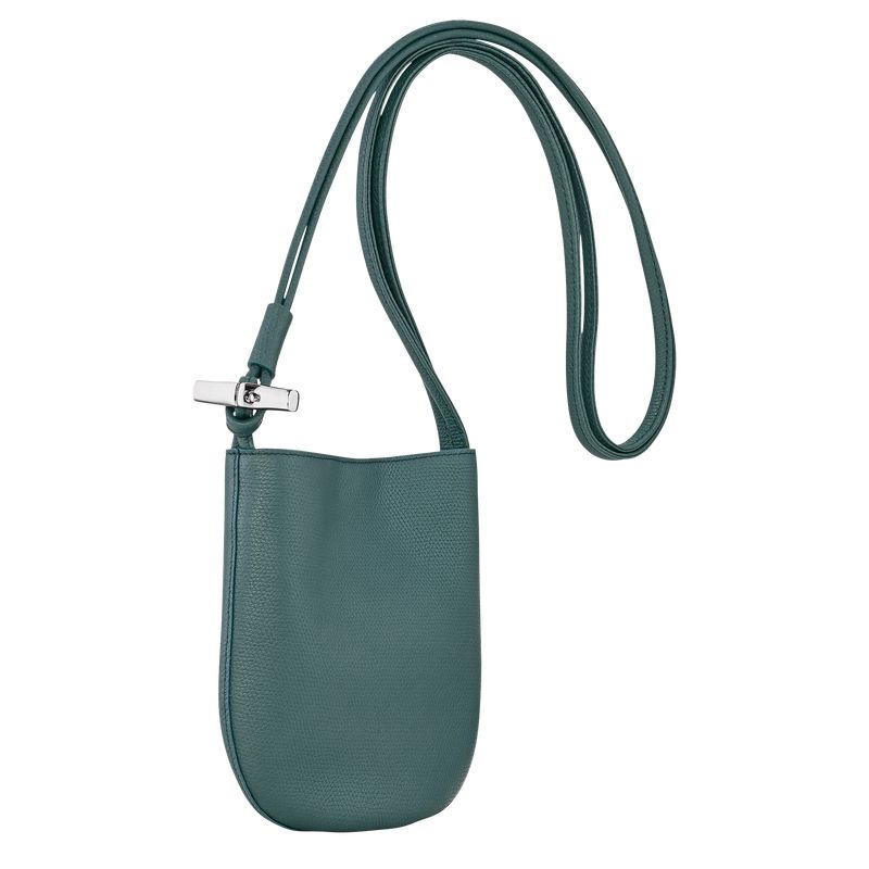 Women Longchamp Le Roseau S Crossbody Bag Blue Green | Ireland-429ODSPBX