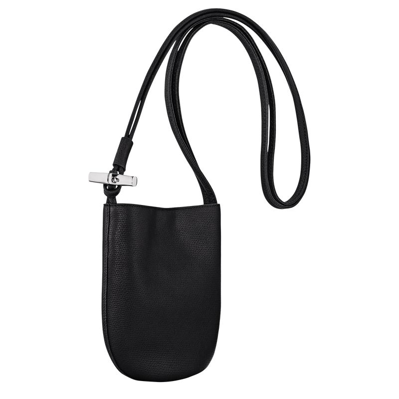 Women Longchamp Le Roseau S Crossbody Bag Black | Ireland-603XRNLMW