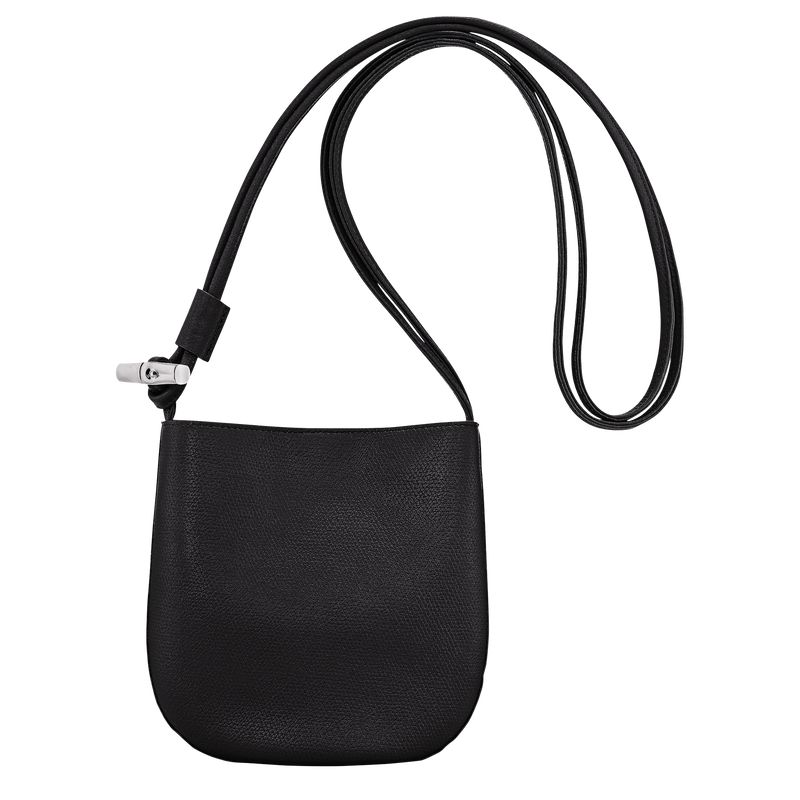Women Longchamp Le Roseau S Crossbody Bag Black | Ireland-603XRNLMW