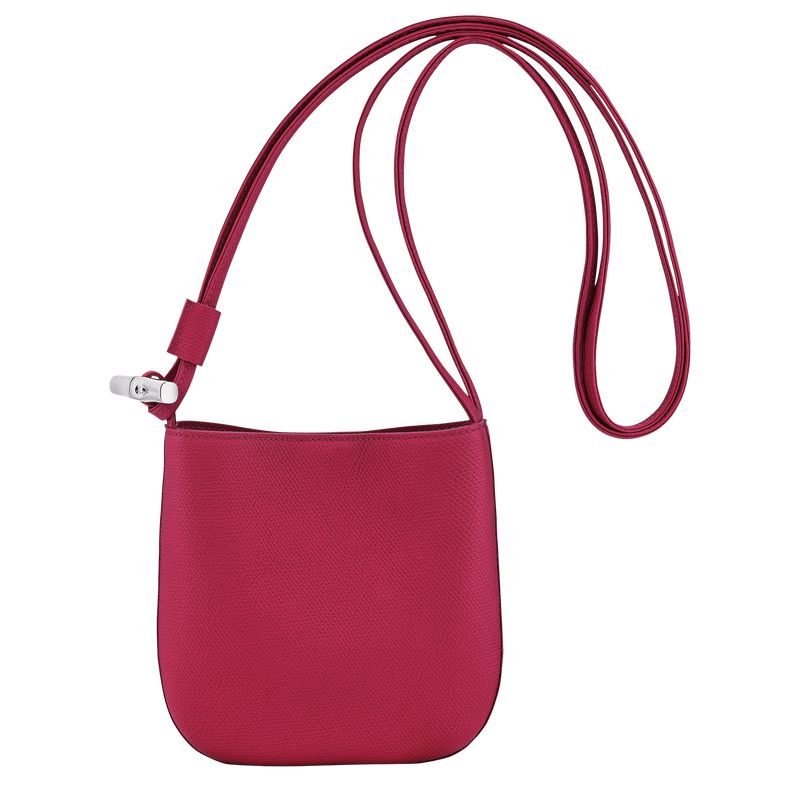 Women Longchamp Le Roseau S Crossbody Bag Dark Pink | Ireland-634RLQSMV