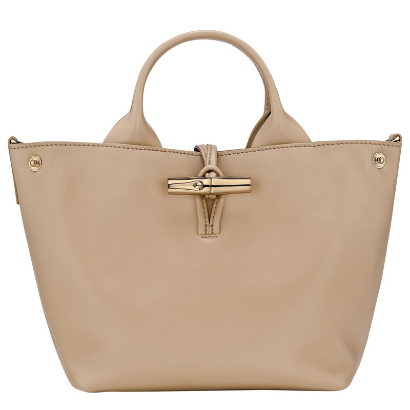 Women Longchamp Le Roseau S Handbag Beige | Ireland-169UHOBYP