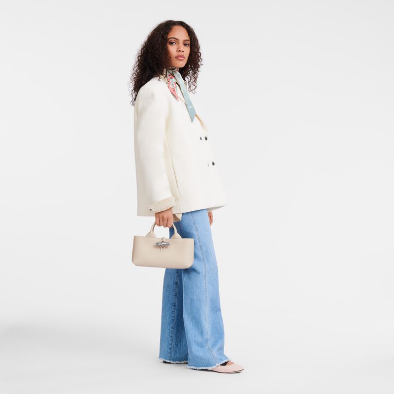 Women Longchamp Le Roseau S Handbag Beige | Ireland-032BVXSCZ
