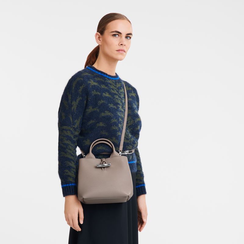 Women Longchamp Le Roseau S Handbag Beige | Ireland-592ZMATWI