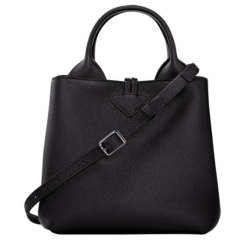 Women Longchamp Le Roseau S Handbag Black | Ireland-756SDUXEN