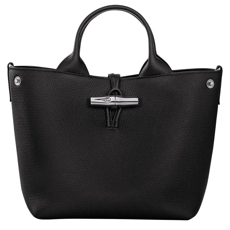 Women Longchamp Le Roseau S Handbag Black | Ireland-756SDUXEN