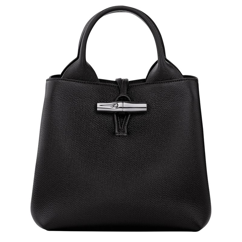 Women Longchamp Le Roseau S Handbag Black | Ireland-756SDUXEN